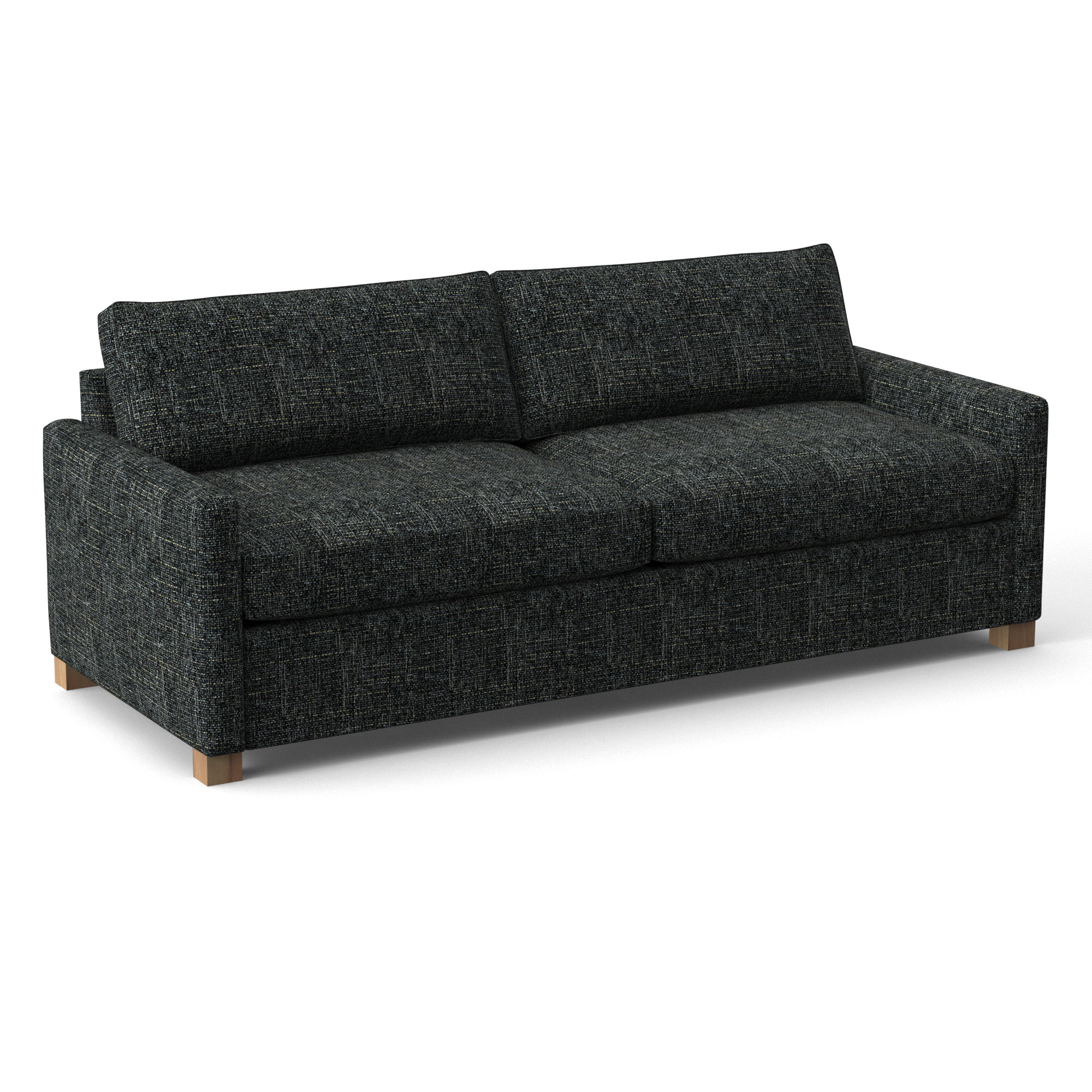 Louisa 87'' Square Arm Sofa Bed, Connelly Crow Performance Tweed