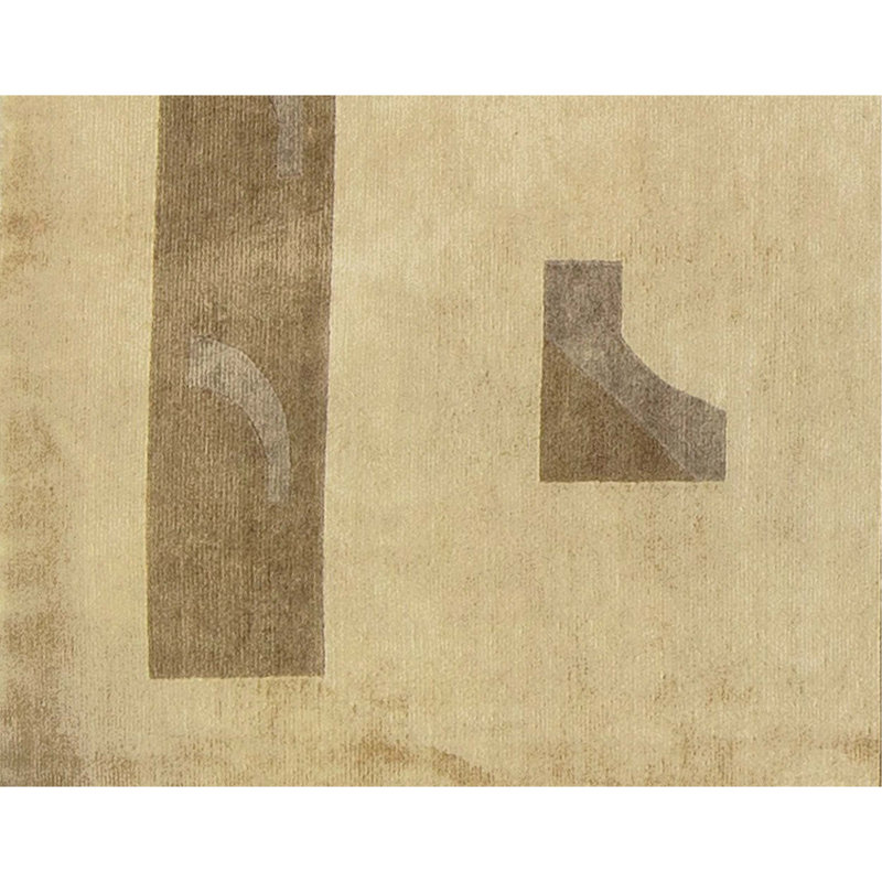 Hand-Knotted High-Quality Beige Area Rug