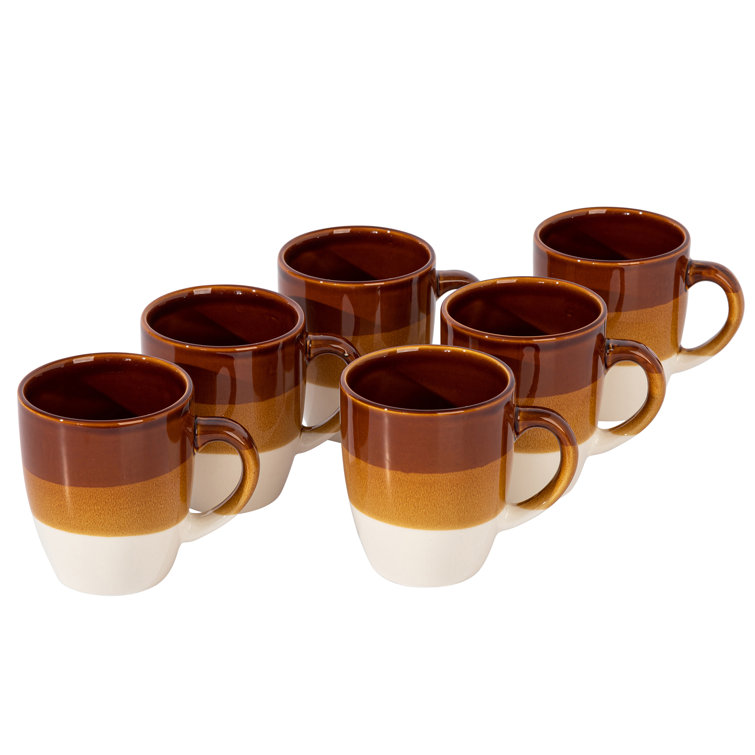 Gibson Home Soho Cafe 4 Piece 20 oz. Stoneware Beverage Mug Set in Assorted Colors