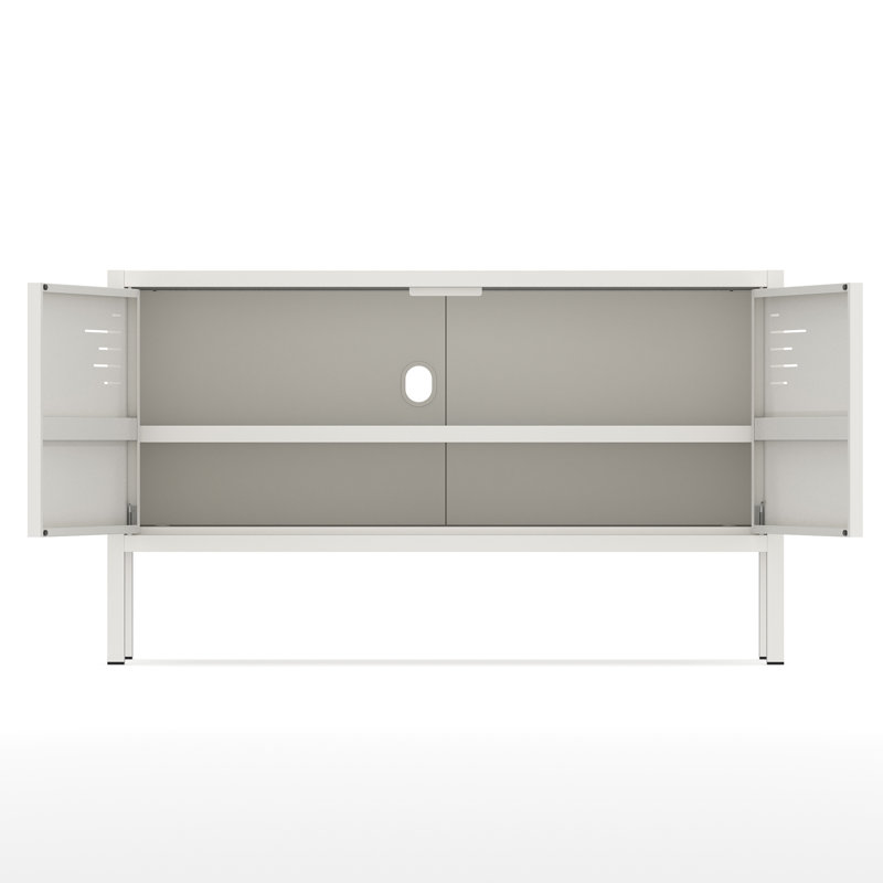 Abel Unfinished TV Stand for TVs up to 65", White