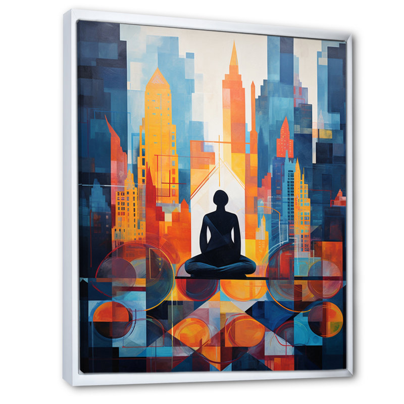 Yoga Cubisc Collae II, H 40 po x l 30 po x P 1,5 po, Blanc