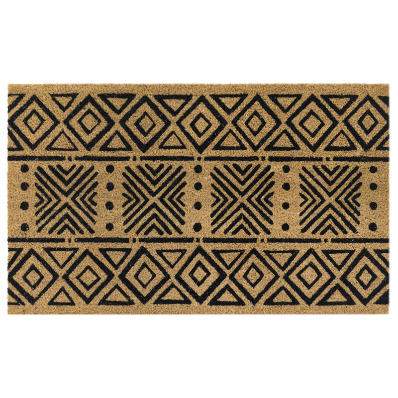 Jerrod Non-Slip Geometric Outdoor Doormat, Rectangle 2' x 3'
