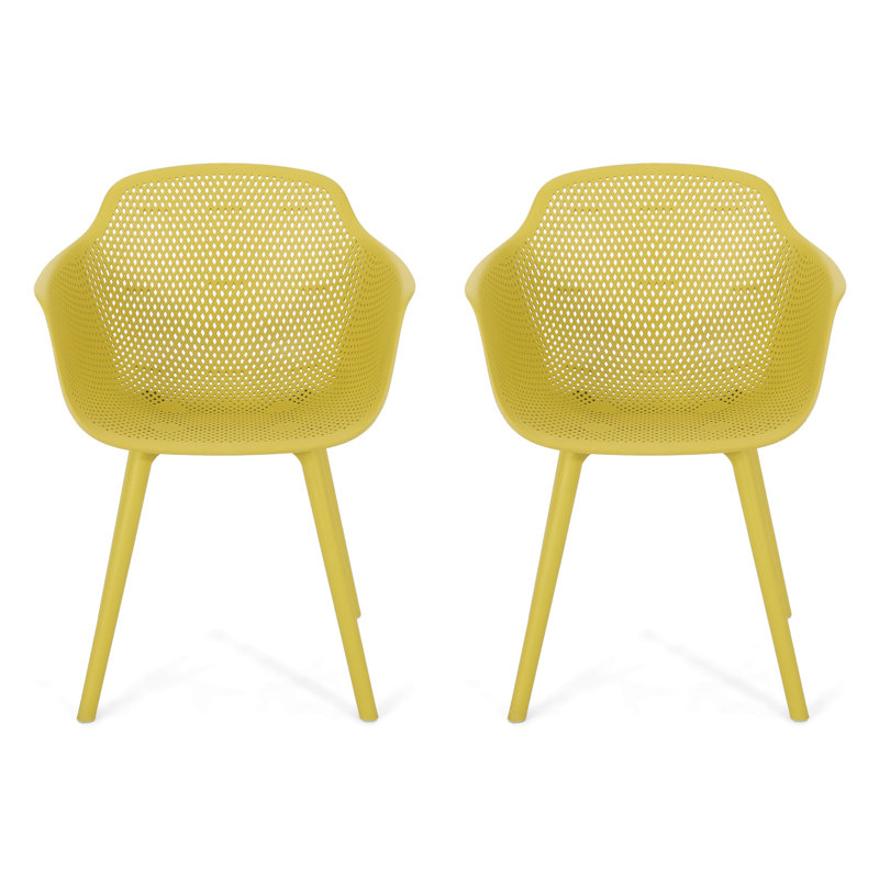 Outdoor Lotus Seat In Yellow - Polypropylene With Stain-blocking Feature And Construction Heat-