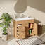 Meuble-lavabo cannelé avec lavabo en céramique avec tiroirs et armoire de rangement-1381478682