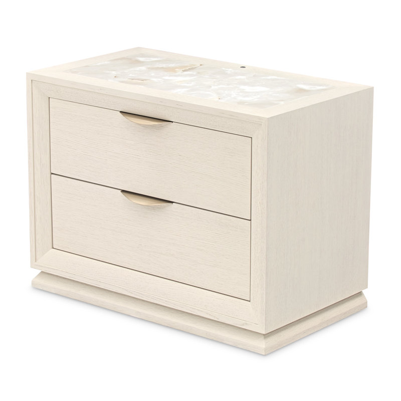 2 - Drawer Solid Wood Nightstand