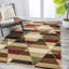 Tapis rouge / brun / crème Kehoe-1355876678