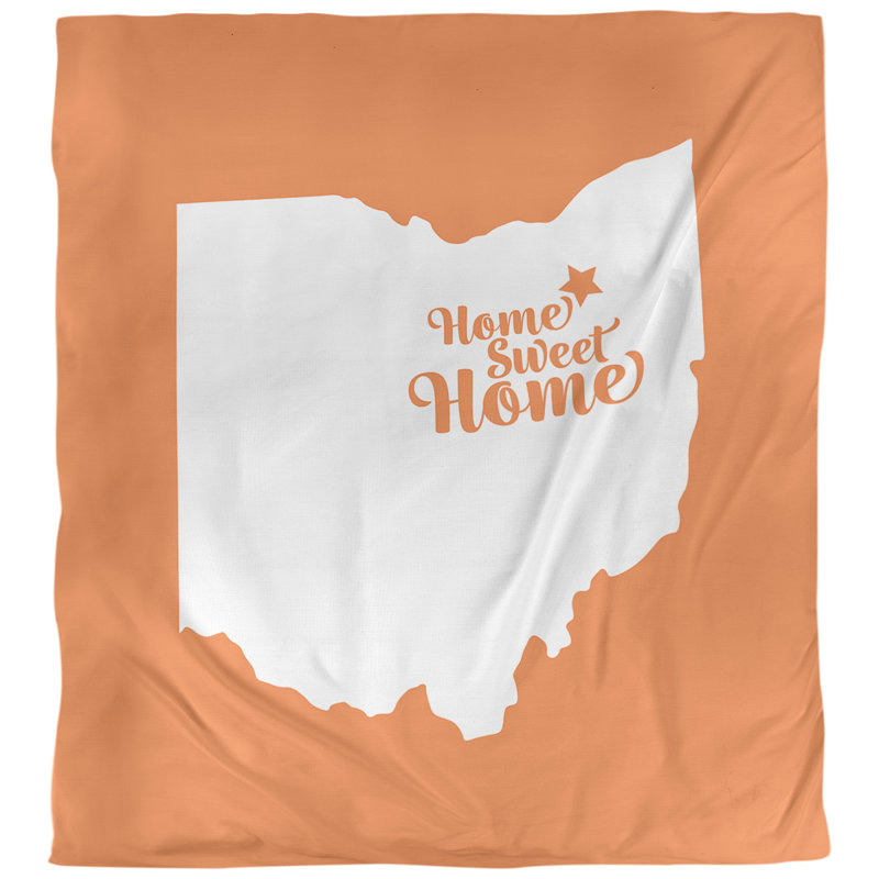 Housse de couette akron doux, Orange, Polyester brossé