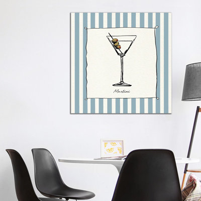 Cocktail Hour Martini 1 Piece Wall Art on Canvas