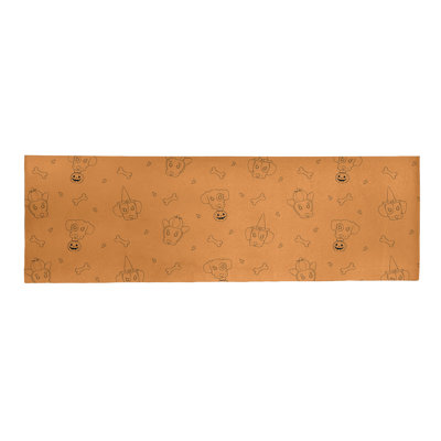 Tapis zone orange fait main