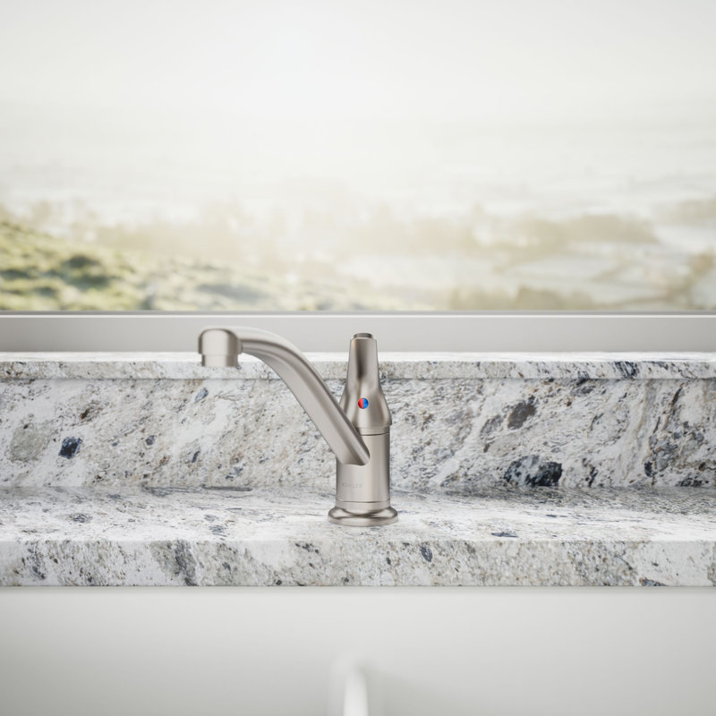 Single Handle Kitchen Faucet with Side Spray, Vibrant Stainless