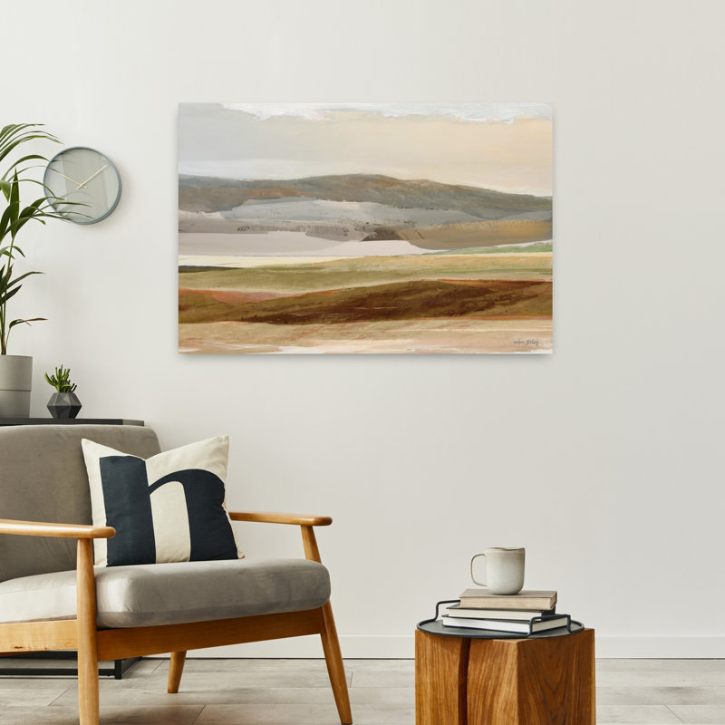 Rolling Hills, paysage abstrait contemporain, art naturel, H 24 po x l 36 po