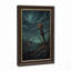 Épouvantail à tête de citrouille lumineuse sous la lune, tableau mural d'Halloween sur toile-827931105
