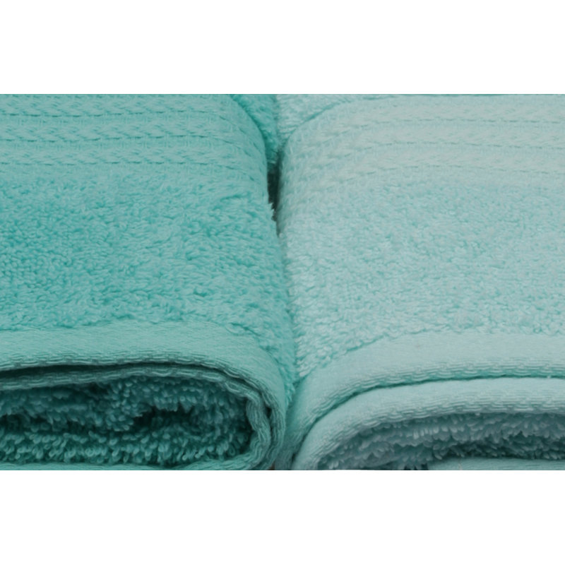Premium 100% Cotton Hand Towel Set, Sea Green & Mint, 19.7 x 35.4 inches | 500 GSM for Softness & Absorbency | Machine Washable at 104°F | Stylish Gift Box Included, Perfect for Bathroom & Spa Use