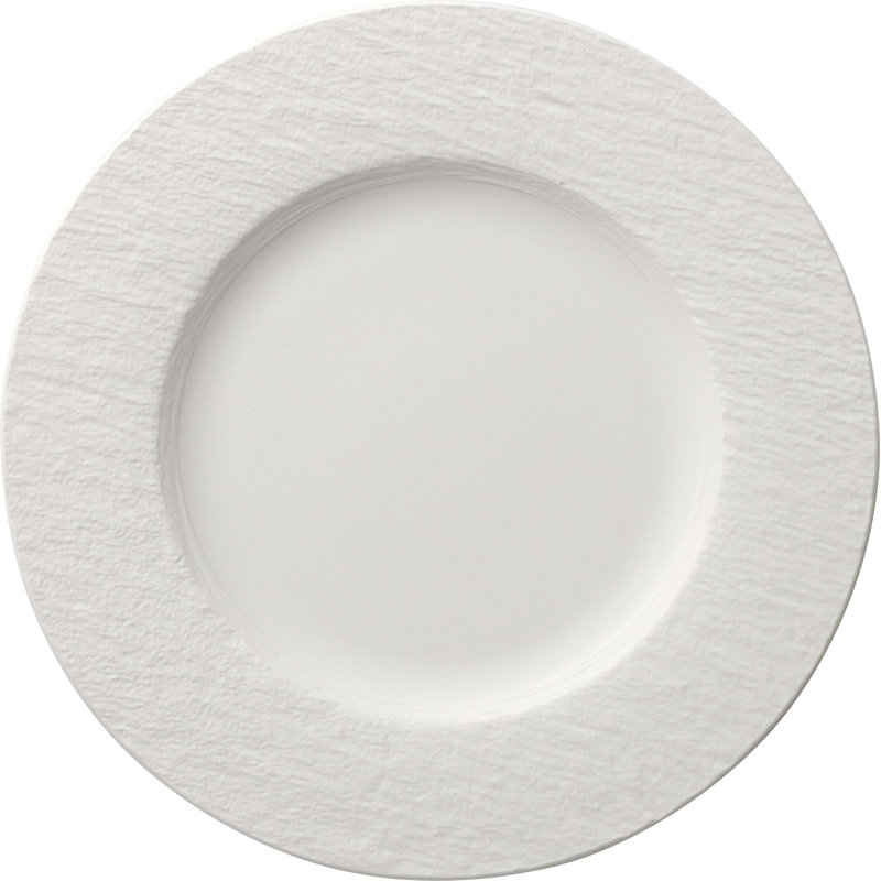 Villeroy & Boch Manufacture 4-Piece Place Setting, Plates & Bowls, Premium Porcelain, White