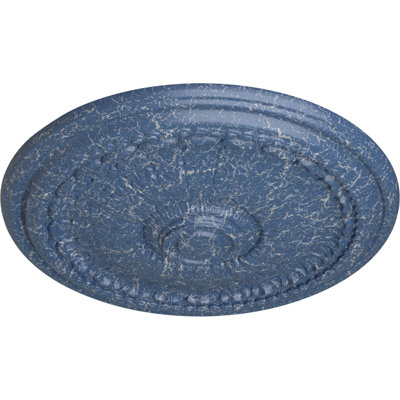 Médaillon de plafond Endurathane perle, DO de 26 1/4 po x P 1 1/2 po (convient aux auvents jusqu'à 1 7/8 po), fini peint craquelé peint à la main