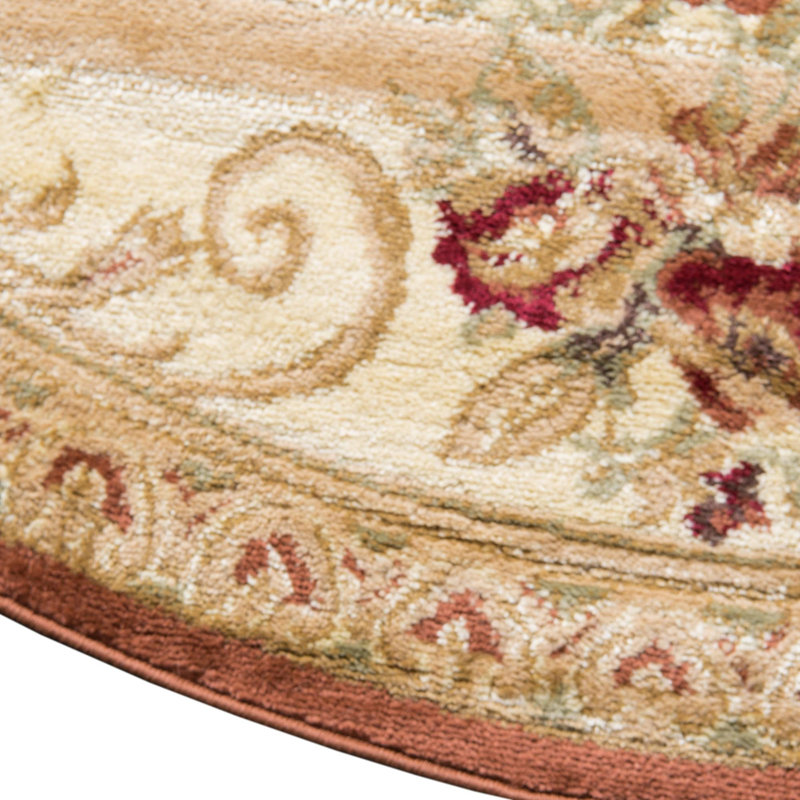 Tapis oriental Debora, Rond 7 pi 10 po, Orange
