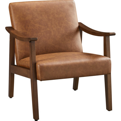Fauteuil de style Mid-Century moderne avec pieds en bois massif Asmat
