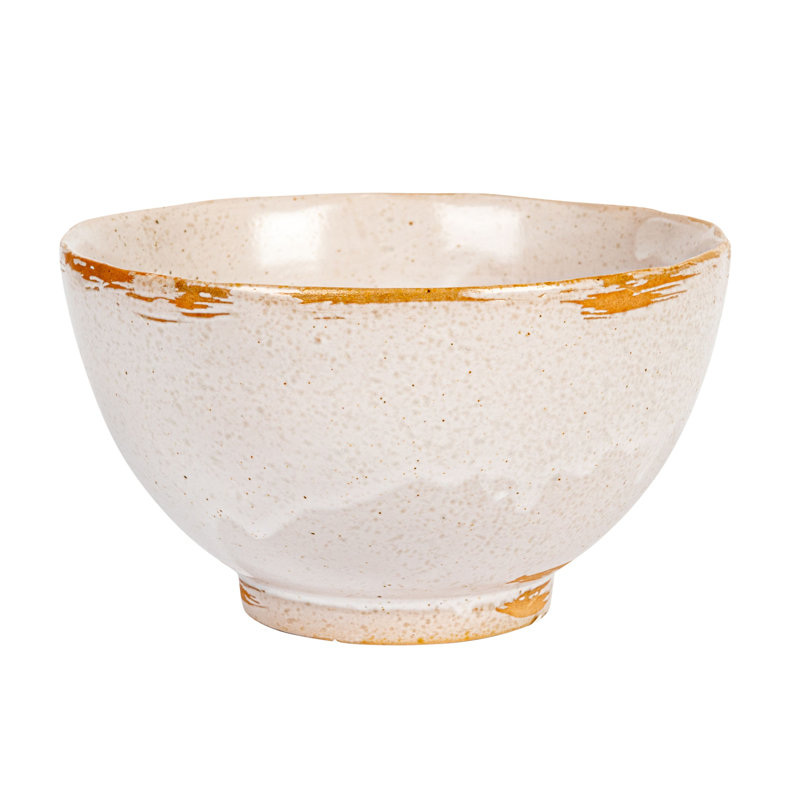 Round Stoneware Bowl Dinnerware Set With Reactive Glaze