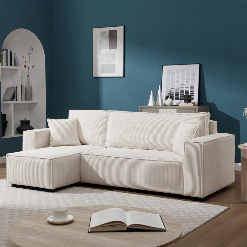 3 Seater Sofa Bed, Cream