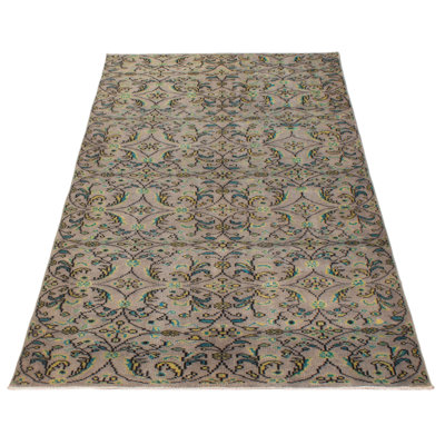Alcee One-of-a-Kind Rectangle 4'10" X 8'3" 1990's Wool Area Rug Grey