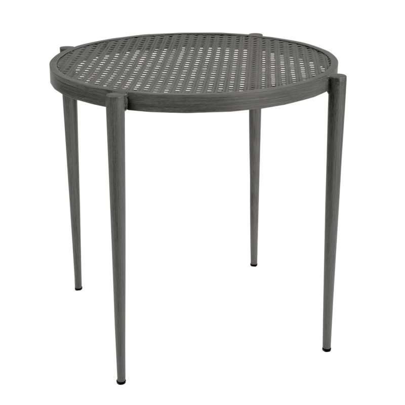 Parc Outdoor Round Side Table, Textured Black, 26.25" H x 29" W x 29" D
