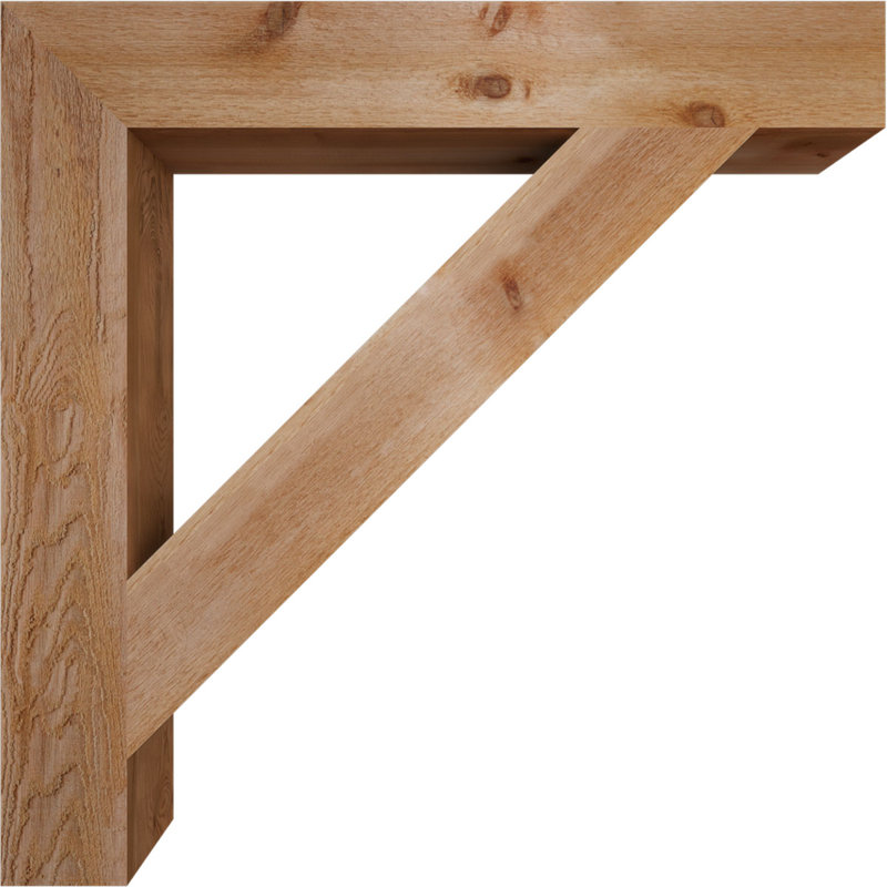 Support de bloc traditionnel, H 42 po x l 6 po x P 42 po, Cèdre rouge de l'Ouest (scié brut)