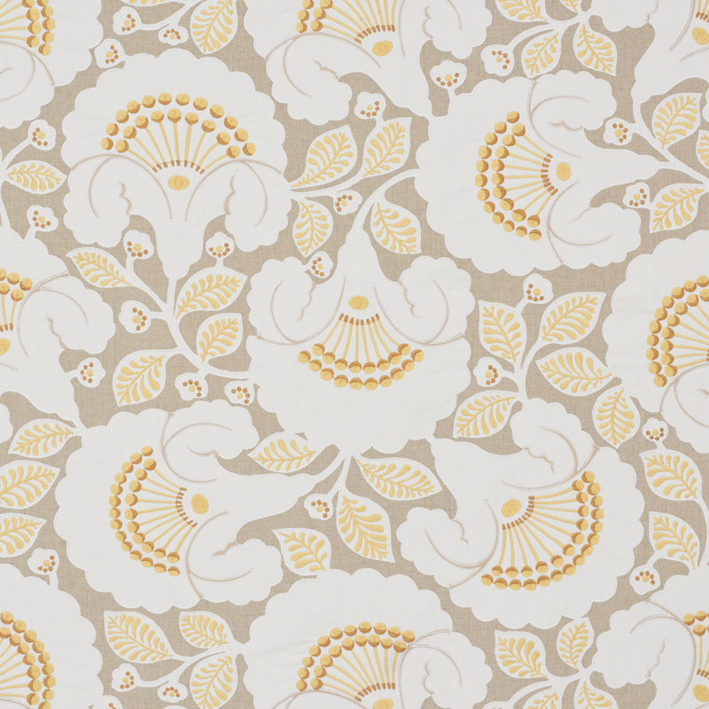 Jackie Applique Embroidery Fabric, Beige