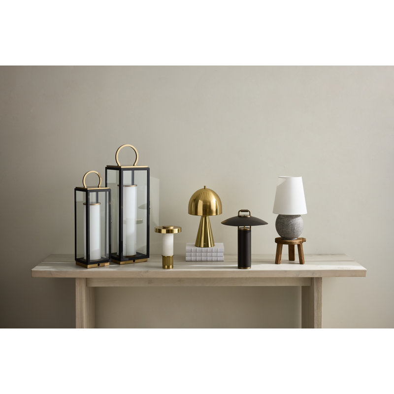 HOPKINTON Rechargeable Table Lamp, Black, Black