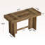 Îlot de cuisine 55 po, îlot de cuisine stationnaire avec grand plan de travail, table basse pour la préparation des repas, salle à manger
