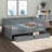 Joshau Wood Daybed with Fence Guardrails and 2 Drawers-2055985554