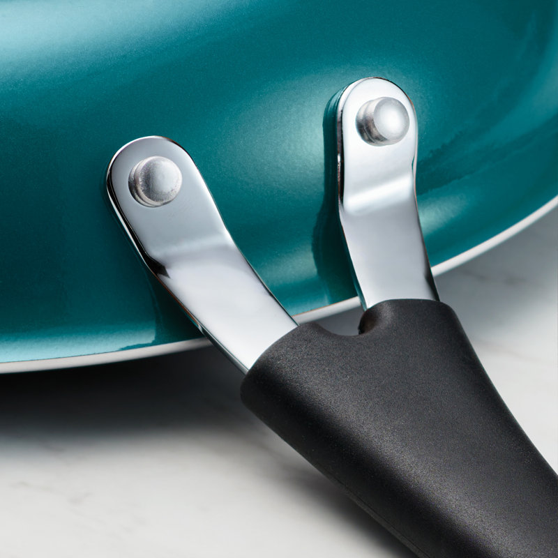 Teal Non-stick Ceramic Coated Fry Pan Set