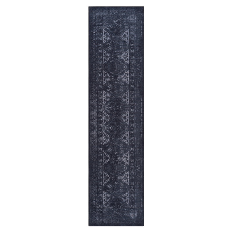 Tapis noir lavable, Rectangle 10 pi x 2 pi 6 po