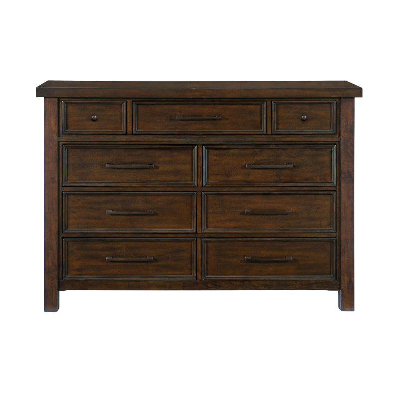 Commode classique transitionnelle avec 9 tiroirs, meubles de chambre à coucher 1 pièce, sans assemblage
