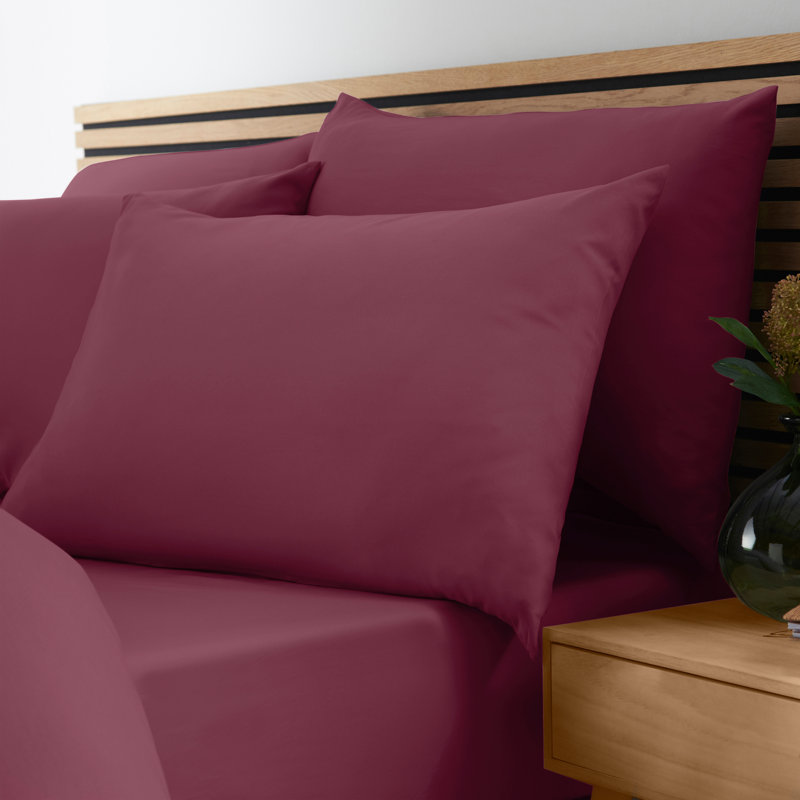 So Soft Easy Iron Fitted Sheet, King, Burgundy