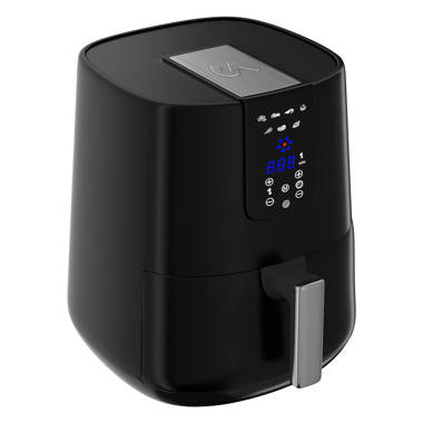 Caynel 5 Quart Compact Air Fryer, 1400W New Non-Stick Dishwasher-Safe Basket, Black, 12.6 Height