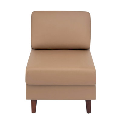 Fauteuil moyen sans accoudoirs commercial avec pieds en bois massif