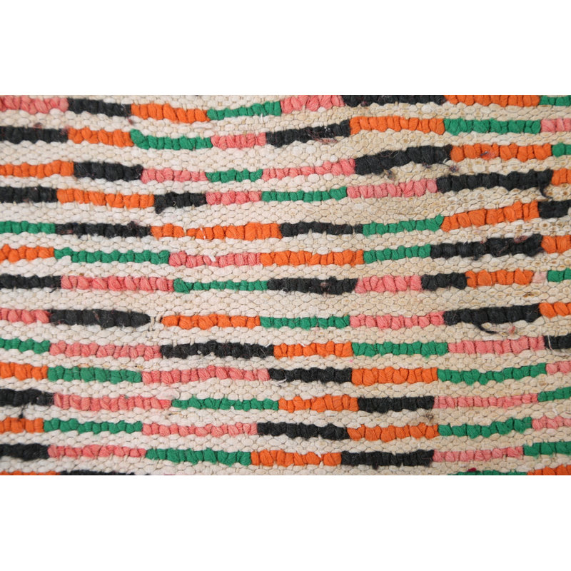 Tapis décoratif en laine de conception unique 5 pi 10 po x 8 pi 8 po noué à la main des années 1970