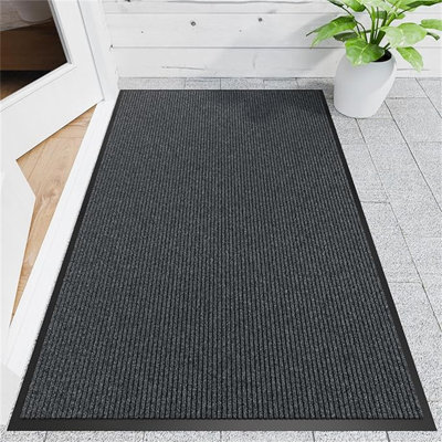 Heavy Duty Indoor/Outdoor Doormat - Non-Slip Rubber Backing, Low Profile Mat for Entryways, Patio, Home & Commercial Use