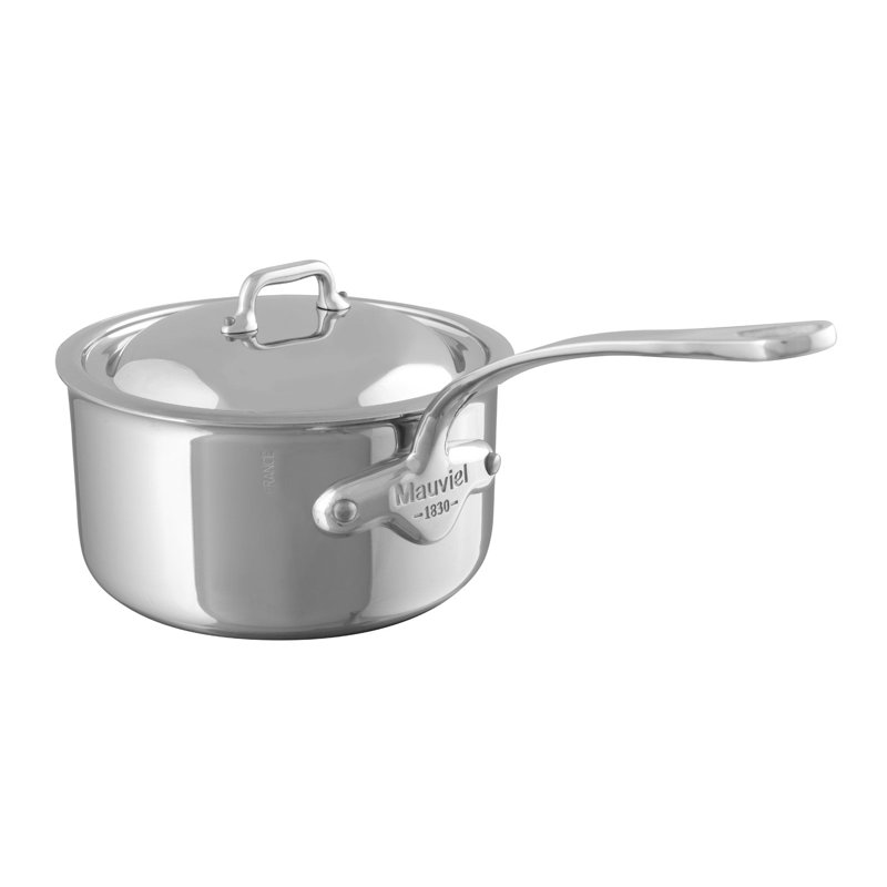 Mauviel 1.8-Qt Stainless Steel Sauce Pan with Lid