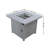 Tariffville Square Steel Propane Smokeless Fire Pit Table with Hidden Fuel Tank-51304879