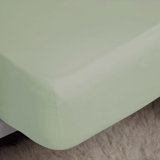 Plain Dye 200 Thread Count Egyptian-Quality Cotton Fitted Sheet