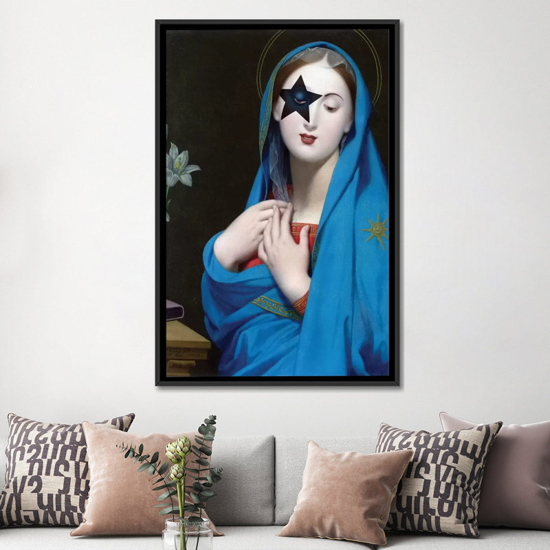 « the starchild », impression sur toile, Toile avec cadre noir, H 48 po x l 32 po x P 1,5 po