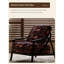 Chaise d'appoint en tissu jacquard de style rétro avec structure en acier au carbone, pour le salon