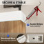 DeerValley Floating Bathroom Vanity with Fireclay Sink, Natural Wood, 41x22x68cm
