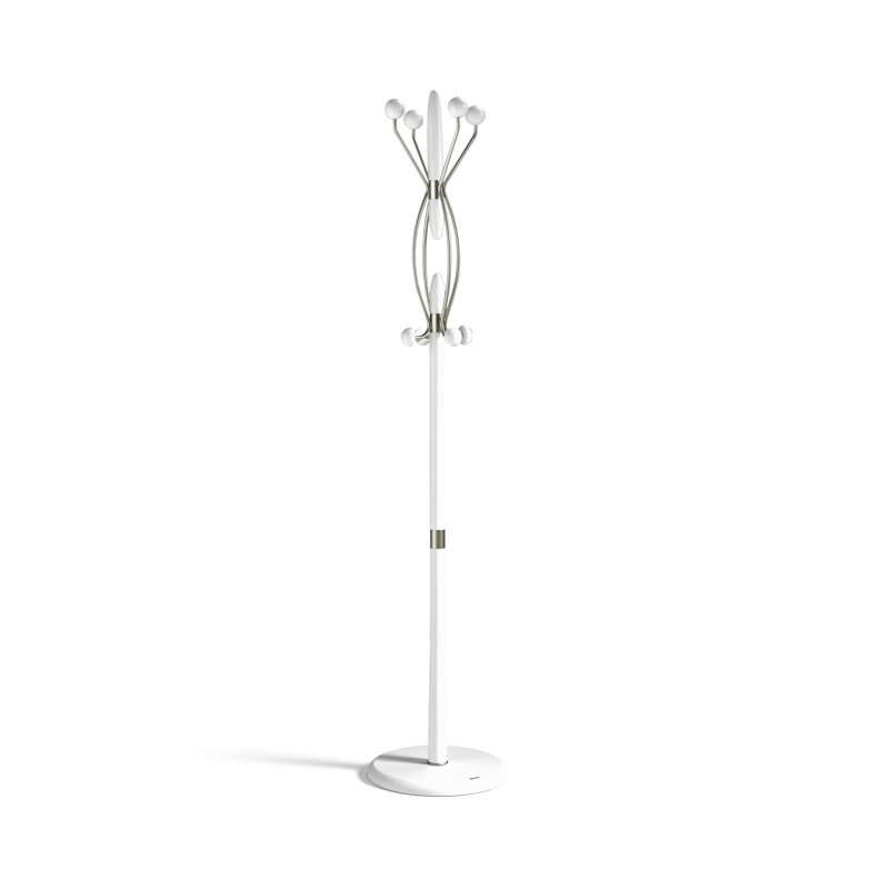 Jana Freestanding 8 - Hook Coat Rack, White