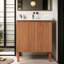 Meuble-lavabo moderne de 30 po - Lavabo en céramique, conception sans poignée, charnières à fermeture en douceur?