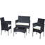 Ensemble de meubles de patio en rotin pour 4 pièces