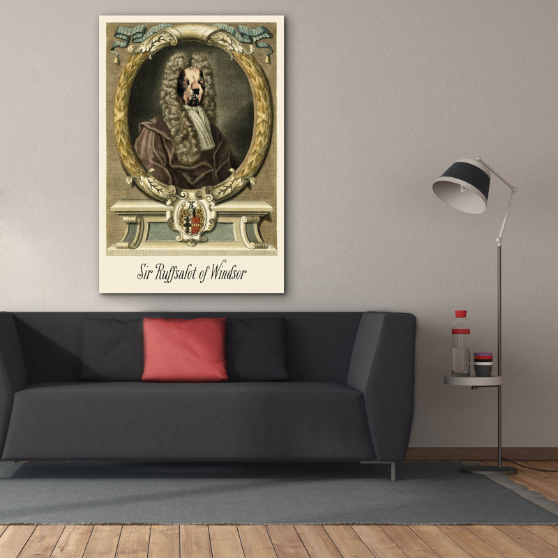  «Royal Dog Portrait 1» par Alicia Longley, art mural sur toile, 40 po x 60 po, H 60 po x l 40 po
