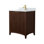 Meuble-lavabo simple autoportant 30 po avec plateau en marbre Palmilla
