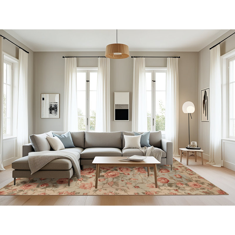 Tapis brun lavable à la machine, Rectangulaire 8 pi x 12 pi